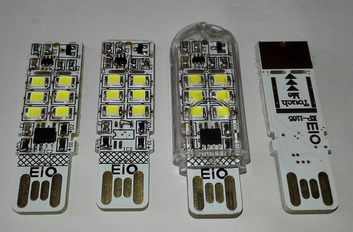 带触摸调光的正反插USB型LED灯